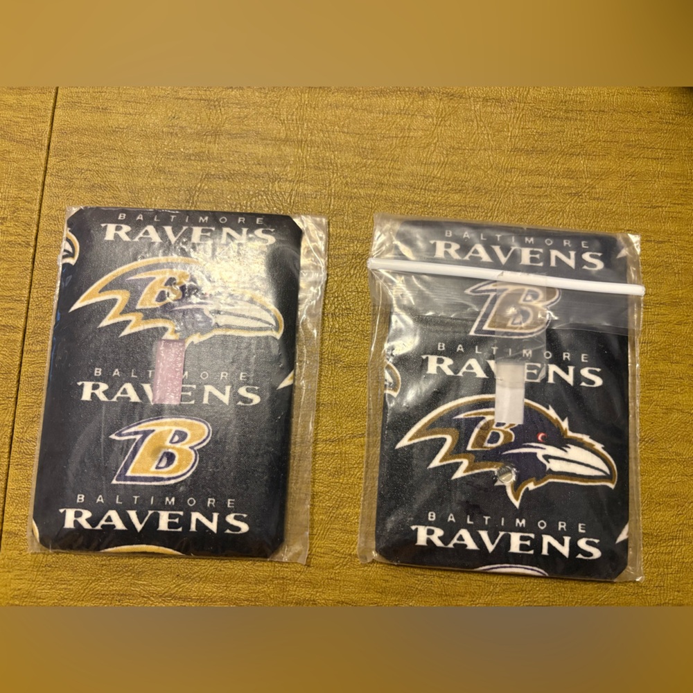 Baltimore Ravens single light switch covers (2)